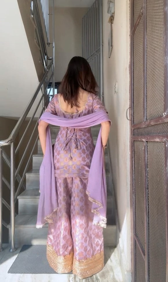 Banarasi Brocade Kurta With Sharara