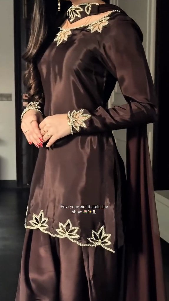 New Ethnic A-line Kurta Set with Dupatta