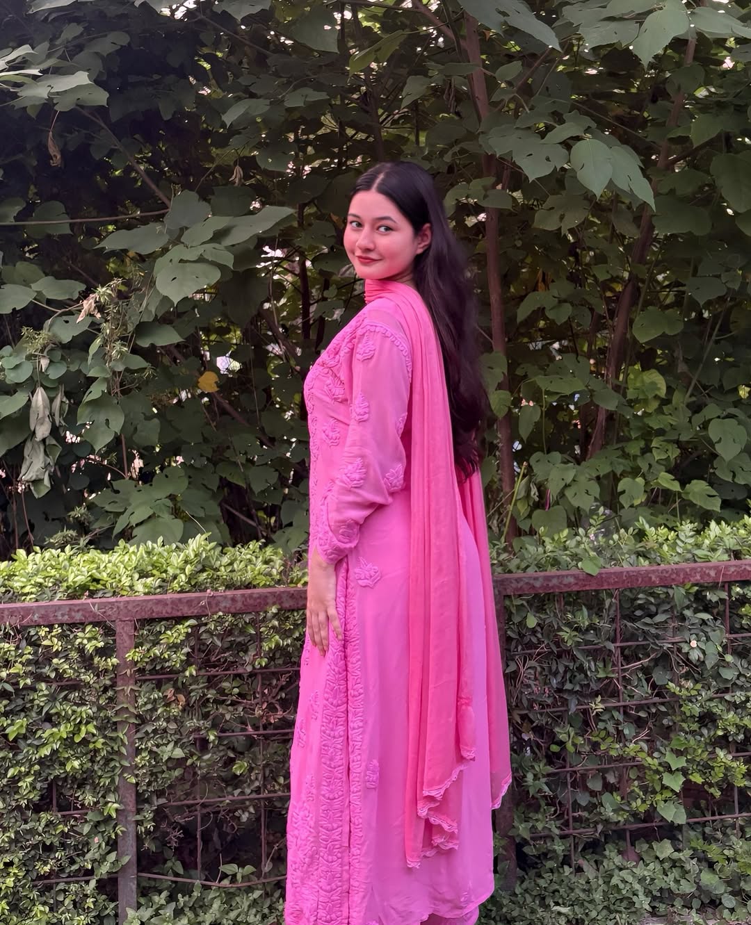 Pink Chikankari Exclusive Kurti_Pent Pair With Dupatta